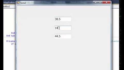 Visual basic.net: sum of two textbox values into third textbox  in vb.net using keydown event
