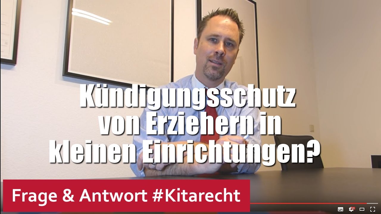 Kiat2Day I Erzieher in kleinen Einrichtungen - Kündigungsschutz?