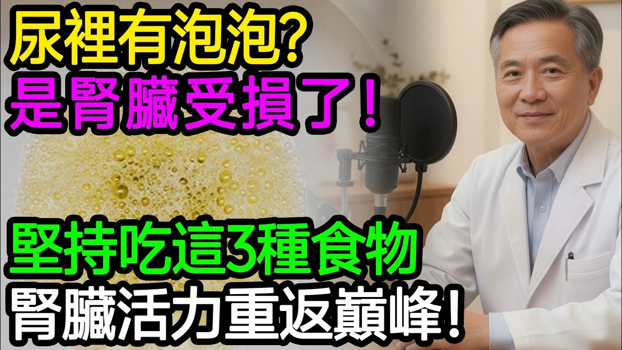 尿裡有泡泡？是腎臟受損了！吃這三種食物，尿泡一掃而空，腎臟活力爆棚、重返巔峰！