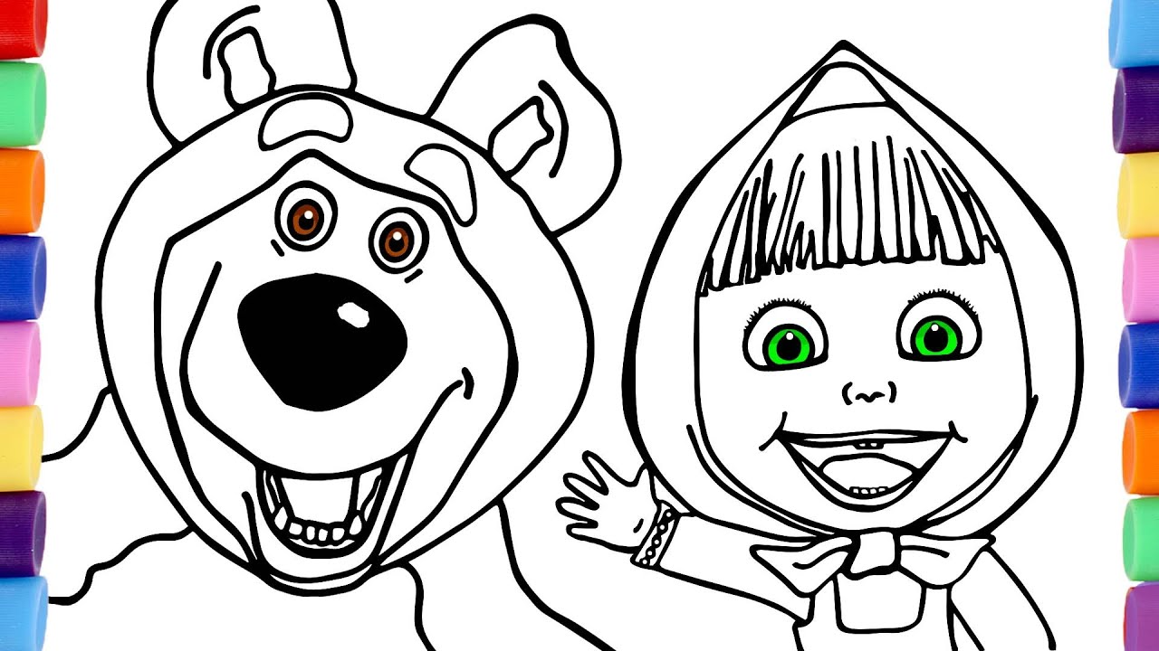 Dibujos de masha y el oso