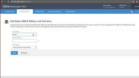 Netscaler VPX - DNS hostname setup
