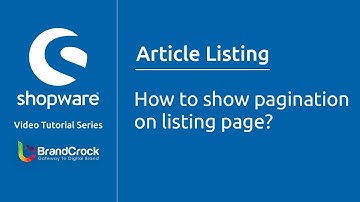 Shopware tutorials : How to show pagination on listing page?