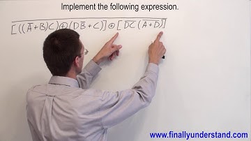 Digital Logic - Implementing a logic circuit from a Boolean expression. Ex 07