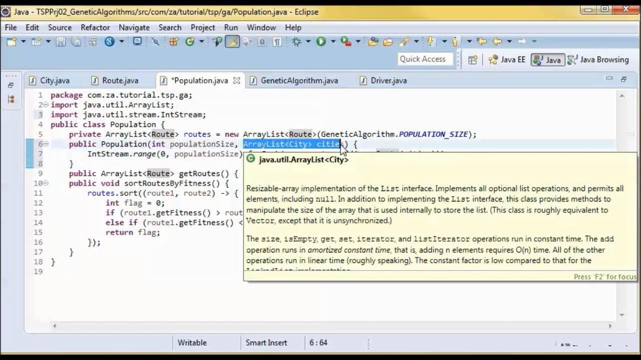 Traveling Salesman Problem (01) + Genetic Algorithms (03) - JAVA ...