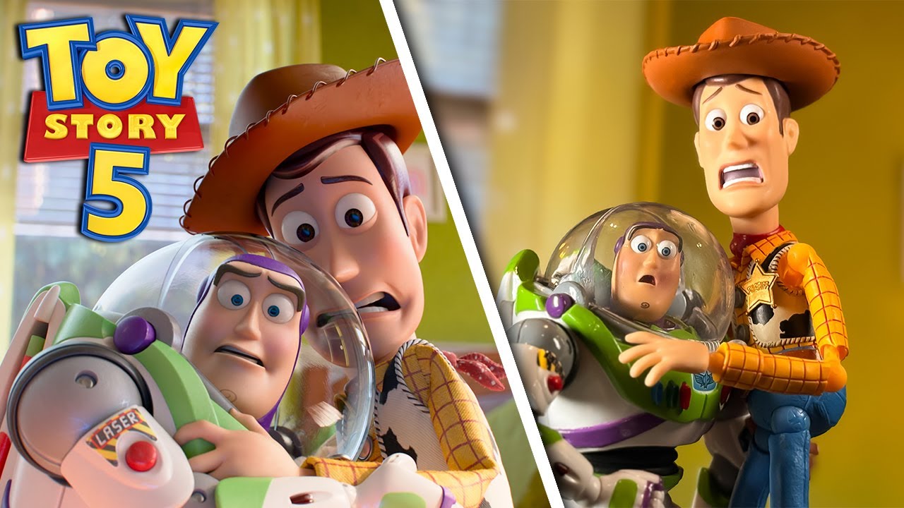 Toy Story 5 Buzz & Woody Teaser Shot Recreated in Stop Motion