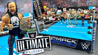 WWE 'REAL SCALE' SMACKDOWN ULTIMATE RING W/ JACOB FATU FIGURE!