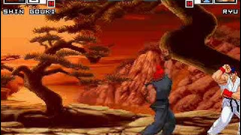 MUGEN: Shin Gouki/Akuma(me) vs. Ryu (All three forms)