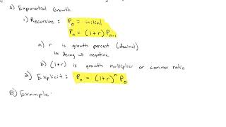 Exponential Growth Models