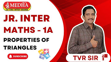 Jr. Inter Maths 1A | Properties of triangles | IPE -2025 | Srimedha