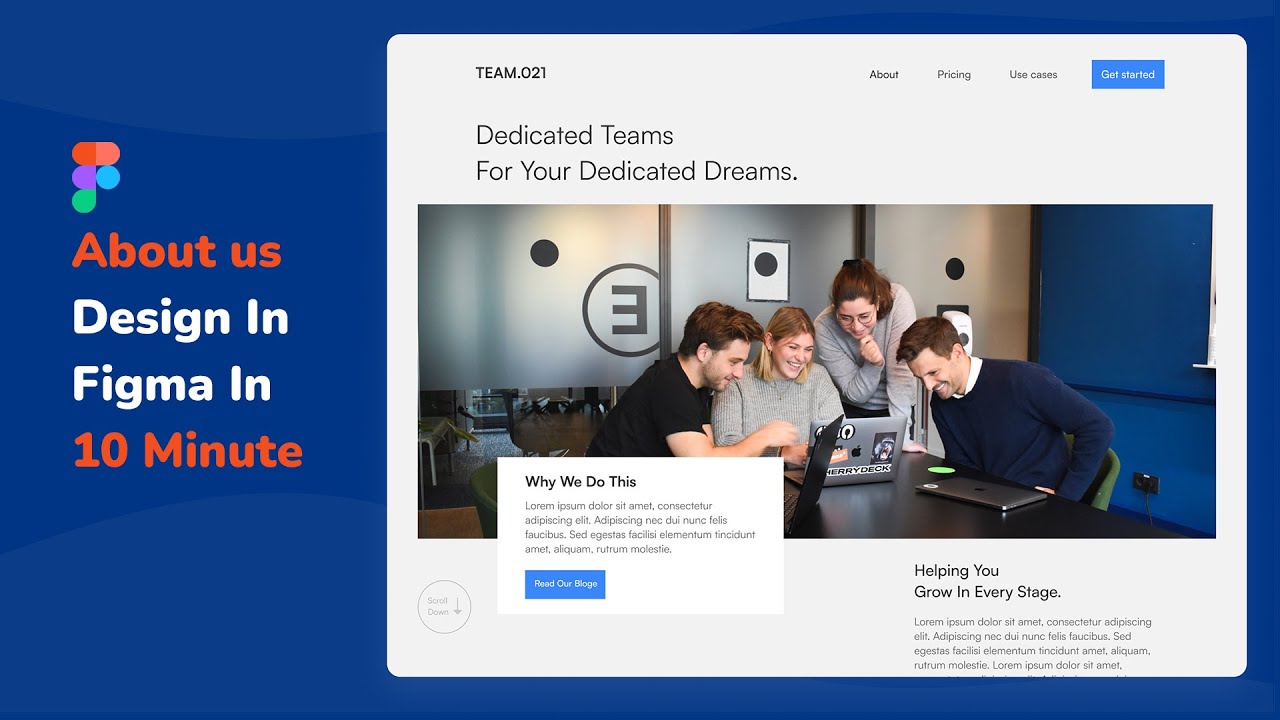 About us Design in Figma Step By Step in 10 Minute | UI Design Tutorial ...
