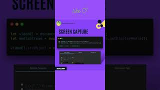 Javascript, Screen Capture #javascript #shorts