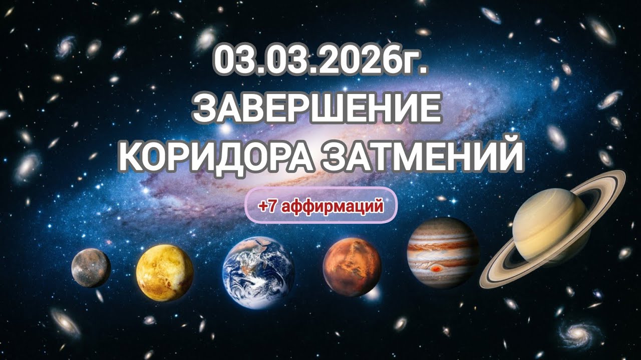 #космоэнергетика 03.03.2026г. Завершение коридора затмений / 7 высоковибрационных аффирмаций.
