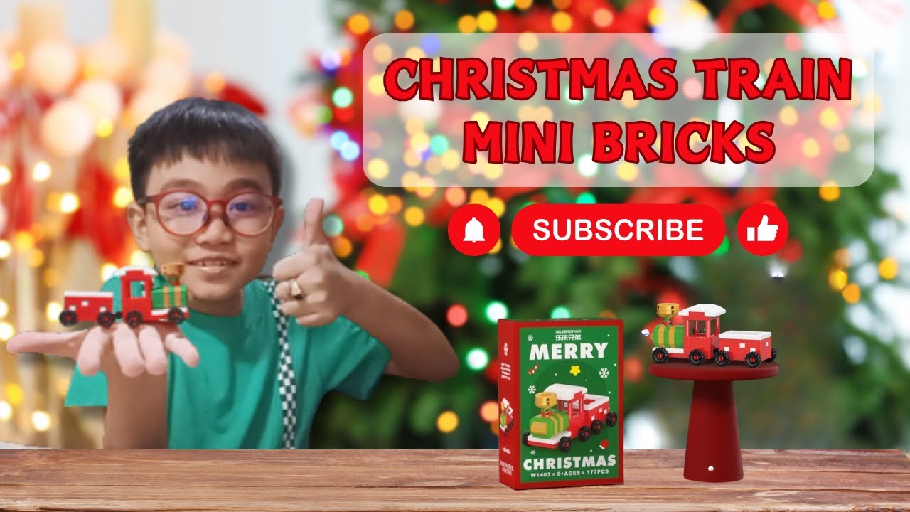 Christmas Train Mini Bricks by Paulie Bricks | Lego Building Blocks | Mini Christmas Figures