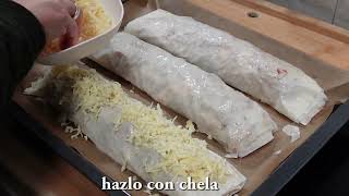 Como hacer Rollo con masa de hojaldre//Roll with puff pastry dough//Mit Blätterteig ausrollen