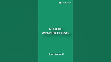 WRAPPER CLASSES IN JAVA || NARESH SWAMI #shorts #programming  #coding #javalanguage