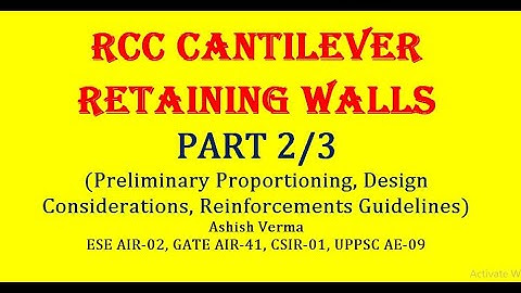 Design of Cantilever Retaining Wal|Design Concepts|Detailing of Reinforcement|Part-2/3|IESGATEWiz
