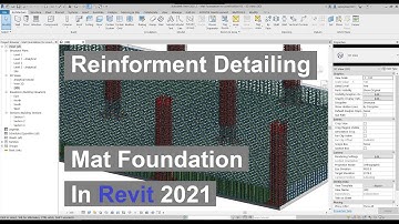 Reinforcement detailing of mat foundation for construction in Revit 2021