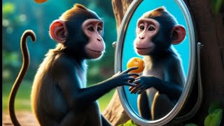 THE MONKEY AND THE MIRROR #stories #storiesforkids #kidsstories #monkeystories