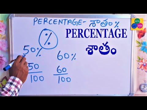 శాతం Percentage - percentage in telugu ,basic maths in telugu