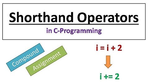 Shorthand Assignment Operators in C Programming | Hindi