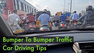 Car Driving Tips in Heavy Traffic - Driving Lessons for Beginners
