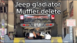 NEW MOD TO MY JEEP GLADIATOR (muffler delete)