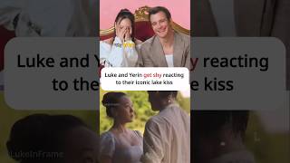 Luke and Yerin get shy reacting to their iconic lake kiss #LukeThompson #YerinHa #Shorts