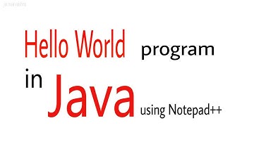 Hello world program in java using Notepad++