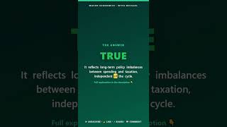 Fiscal Policy & Debt — Nonstop Macro Quiz · Part 1 of 2 · 25 True/False Questions