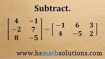 Matrix Subtraction - Undefined (Example)
