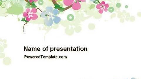 Spring Tree Theme PowerPoint Template by PoweredTemplate.com