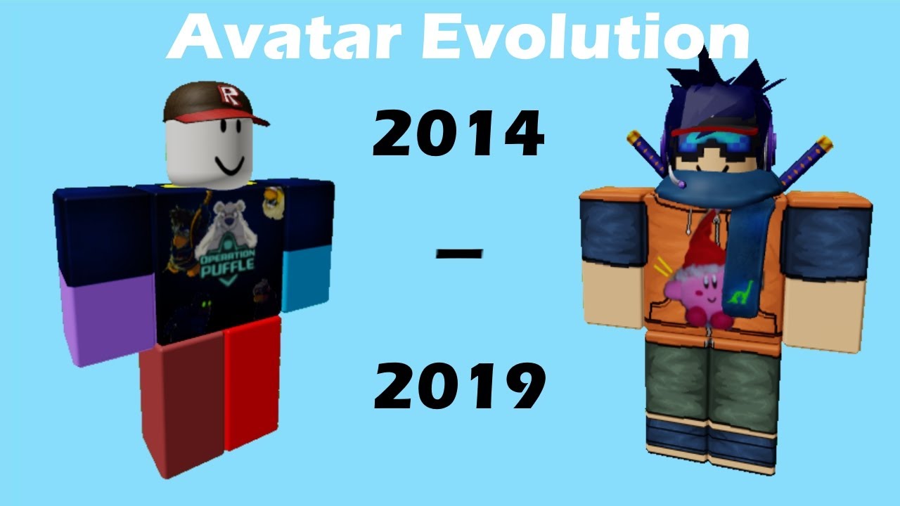 My Roblox Avatar Evolution 2014 2019 Youtube - roblox 2014 avatar