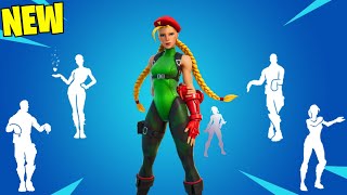 Fortnite Cammy Skin with All Icon Series Emotes