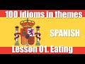 100 idioms in themes. Spanish. Part 1. Eating