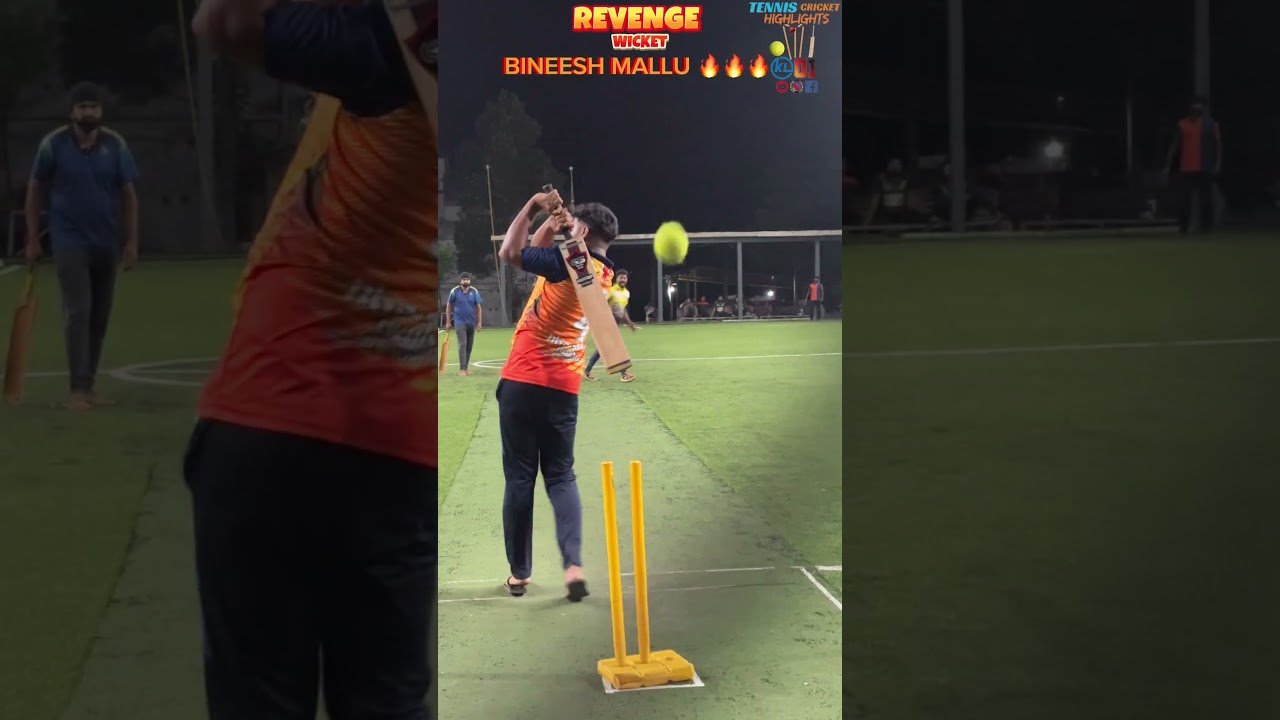 REVENGE WICKET BINEESH MALLU VS SACHU FABIA 