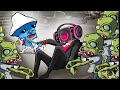 Speaker Woman is Bitten by Zombies and Smurf Cat isn&#39;t Happy about it -  Banban Animation