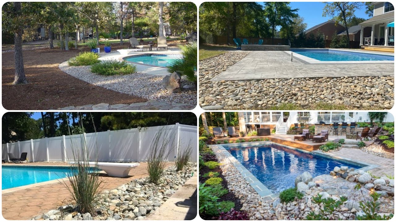 River Rock around Pool | River Rock Around above Ground Pool | Rock ...