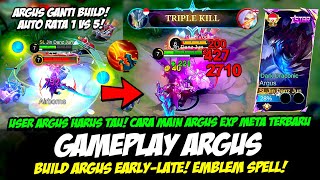 ARGUS GANTI ITEM❗CARA MAIN ARGUS EXP LANE META + BUILD ARGUS TERSAKIT 2024❗GAMEPLAY ARGUS TOP GLOBAL