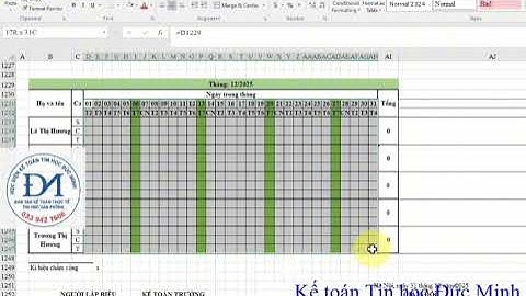 Tự động bôi màu T7, CN trong bảng chấm công Excel