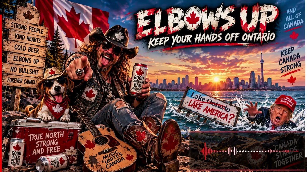 ELBOWS UP 🇨🇦 Keep Your Hands Off Ontario | Canadian Outlaw Rock Anthem