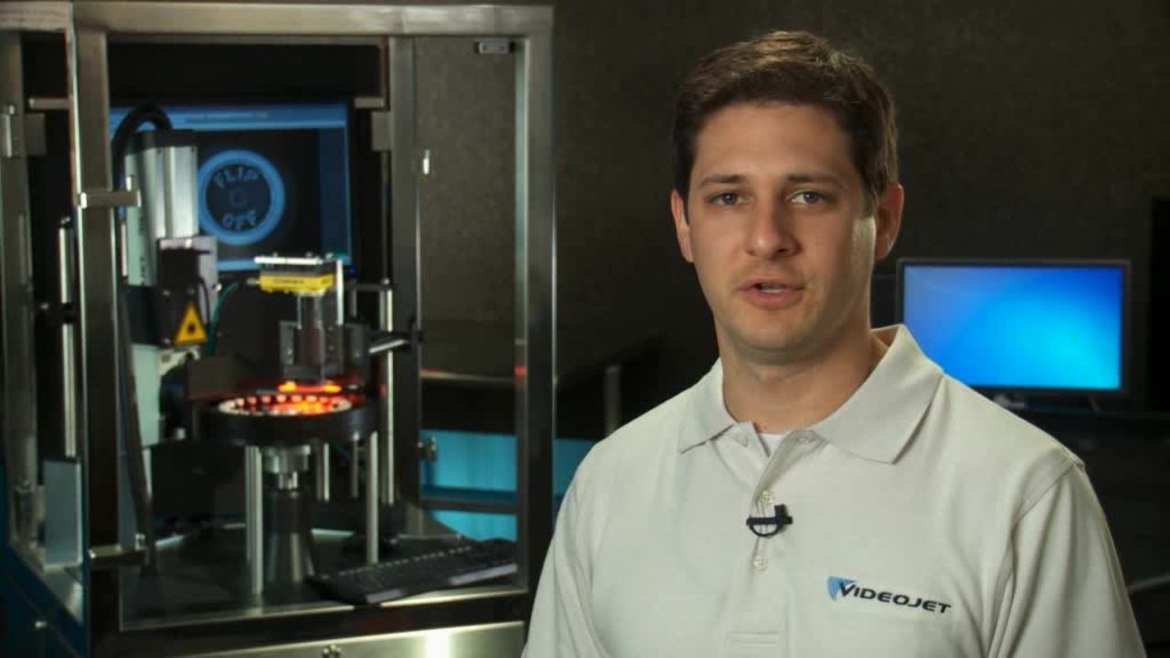 Coding pharmaceutical vials with Videojet 7510 Fibre Laser or Videojet