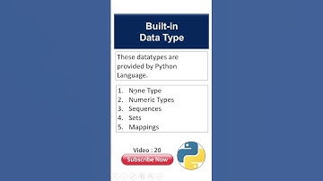 Built-in Data Types in Python in 60 Seconds | Python Shorts for Beginners #python #shorts