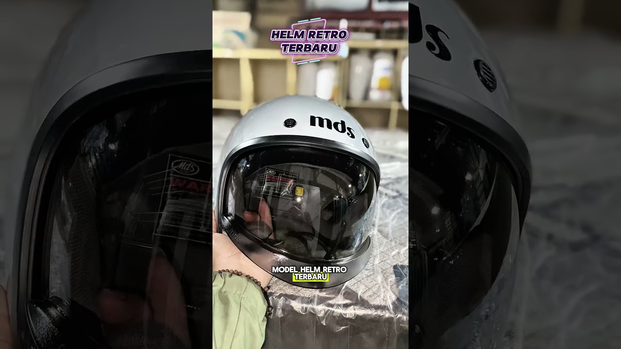 Helm Retro Terbaik Tahun 2025,Model kaca keluar masuk simpel.cocok buat Cowo & Cewe.