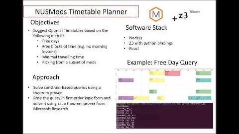 NUSMods Timetable Planner - NUS Orbital