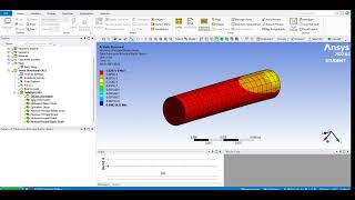 A shaft,is subjected to a bending load of 3 kN. Calculate the stresses #ansys
