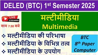 UP DELED 1st Semester 2025  कम्प्यूटर - Computer | मल्टीमीडिया - Multimedia | BTC COMPUTER 2025/26