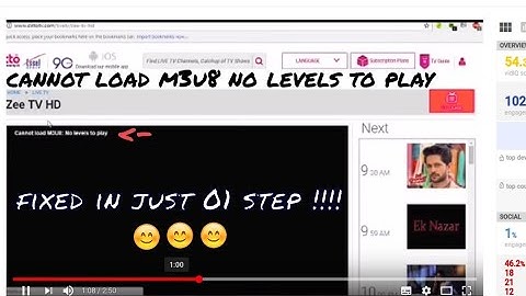 Cannot load m3u8 No levels to play , SOLVED IN JUST 01 STEP !! ( हिन्दी में )