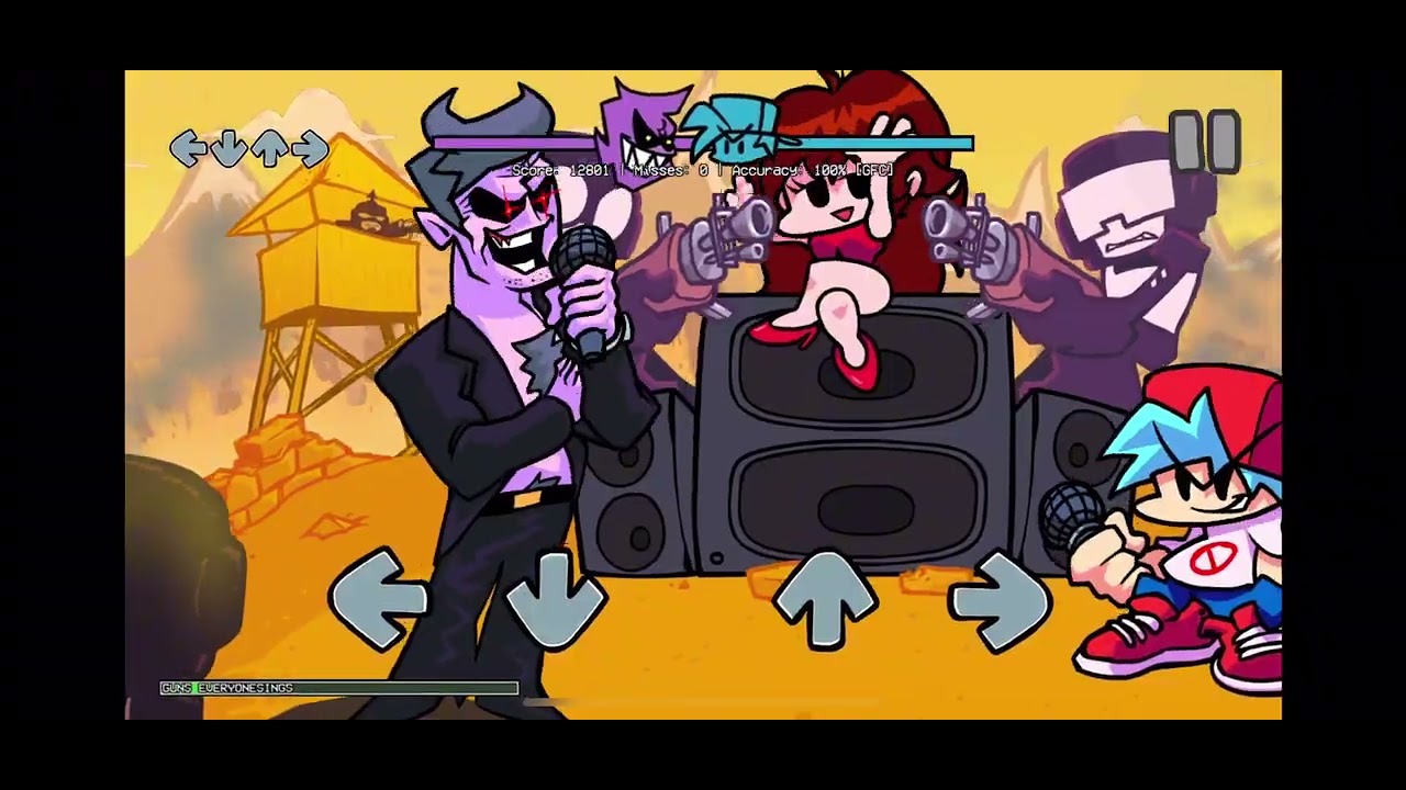 Fnf but everyone sings it (Animal,Nervous,Ugh,Guns,Manifest, playtime and roses remix)