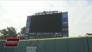 New scoreboard/videoboard at ACU's Scott Field