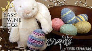 Celebrity Make these pretty twine eggs for Easter or spring with Dollar Tree plastic eggs and twine! Profile